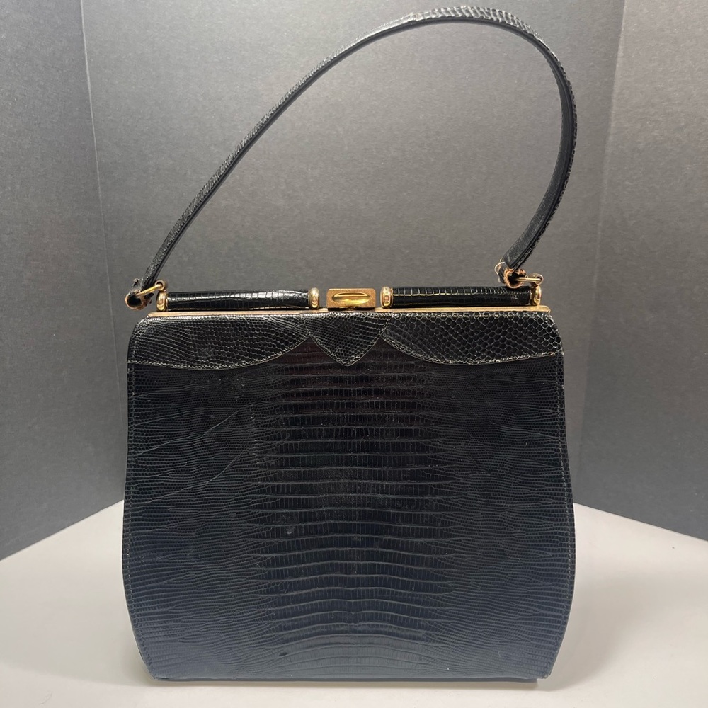 Vintage Marquise Exotic Lizard Purse